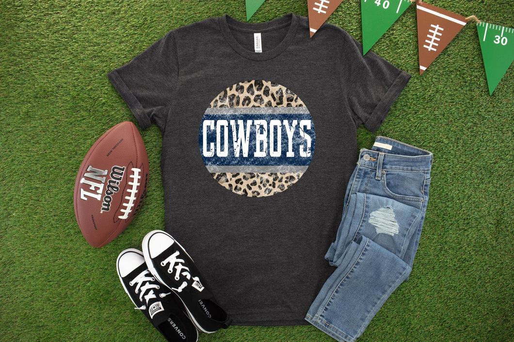 Cowboys Leopard Print Tee