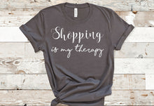 Load image into Gallery viewer, Shopping is my therapy Bella + Canvas T-Shirt
