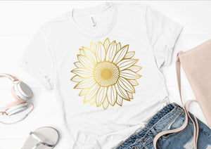 Sunflower Foil (Bella + Canvas) T-Shirt