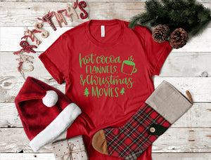 Hot Cocoa, Flannels, and Christmas Movies T-Shirt