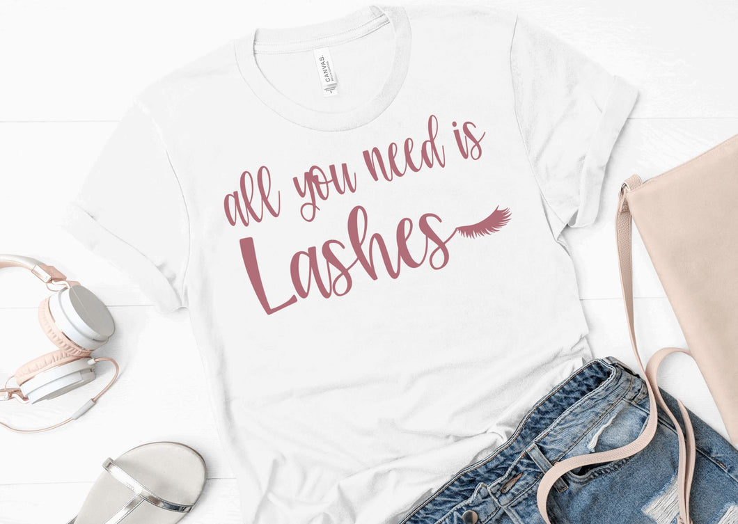 All you need is lashes (Bella + Canvass) T-shirt