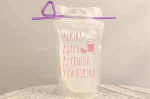 Arriba, abajo, al centro, y pa dentro - Reusable drinking pouch