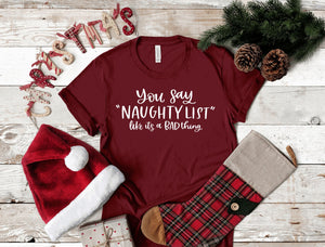 Naughty List Christmas T-Shirt