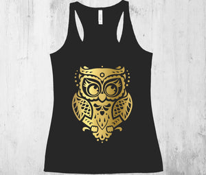 Owl tank top (Bella + Canvas)